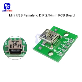 5VNT/Daug Micro/Mini USB/USB A Male/USB 2.0/3.0 Moteriška/USB B Sąsaja 2.54 mm CINKAVIMAS PCB Konverteris Adapteris Breakout Valdybos