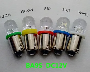 5vnt DC12V LED T9 led 12v BA9S raudona rodyti platus šviesos DC12V ba9s geltona priemonė, lengvojo rūko led ba9s 12v ba9s mėlyna DC12v žalia