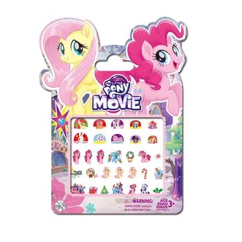 5vnt Mano Mažai Pony Lipdukų, Žaislų, PVC Ponis Lipdukas Pack Mergina Nagų Lipdukai, 3D Vaivorykštė Brūkšnys Twilight Sparkle Žaislai Mergaitėms