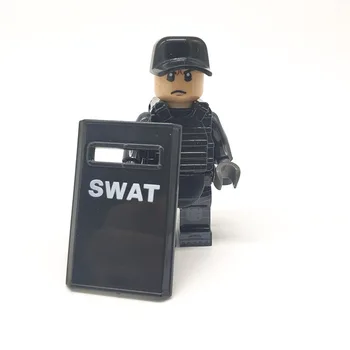 5VNT Miesto Karinės Kareiviai, Ginklų Priedai Plytos, Statyba akmenys Policijos Skydas SWAT Duomenys Dalys Blokai Modelis Surenka Žaislas