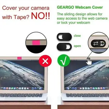 5VNT Mobiliojo telefono kamera privatumo padengti Kompiuterio objektyvas bloko apsauginis dangtelis webcam metalo kameros Dangtelio Užrakto Sąkandis lipdukai