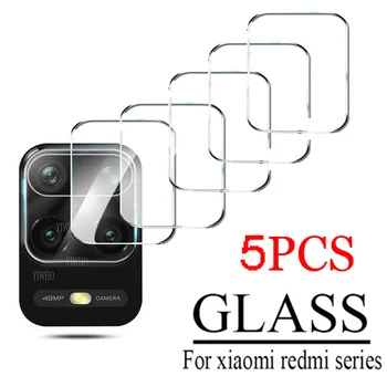 5vnt už Xiaomi Redmi 9 Pastaba Pro 9S 9 9T 5G 9c NFC 8t 9a 8 Kameros Objektyvas Gynėjas Grūdintas Stiklas Atgal Ekrane Redme 9t 8a Stiklo