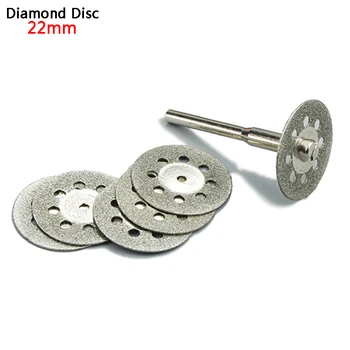 5x 22 mm dremel priedai deimantų šlifavimo rato pamačiau, mini diskinis pjūklas pjovimo diskas dremel rotacinis įrankis, deimantinio disko akmens