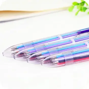 6 1 Plastikiniai Rašikliai su Įvairių spalvų Modelius, Multi-colored Tušinukas Stumti Tipo Pen Raštinės reikmenys Mokyklos Raštinės Priemonės Juokinga Pen