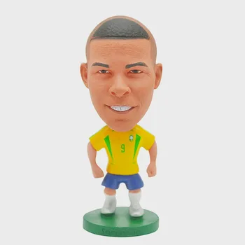 6.5 cm Brazilijos rinktinės Ronaldo Neymar Carlos Ronaldinho 2.5 colių PVC Derva Lėlės žaislas pav Automobilių Puošimas Lėlės Veiksmų skaičiai