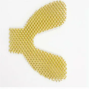 6 Poros viršutinės apatinės Dantų Lab Geltonos dantų Protezų Medžiagų Aukso Metalo Gomurio Armavimo Tinklelio Akrilo Dalinių Protezų