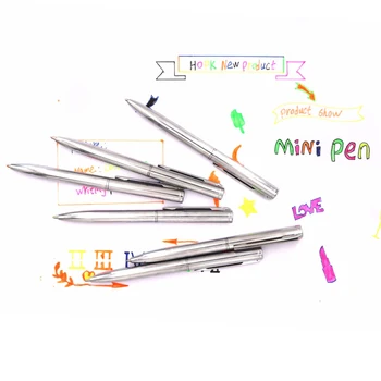 6 Spalvų Mini Metalinis Tušinukas Sukasi Kišeninės Pen Nešiojamų šratinukus, Pen Mažas Naftos Pen Išskirtinį Tapybos, Rašymo Įrankis