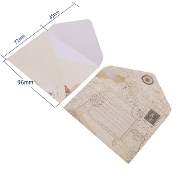 60-12 Vnt Mielas Mini Retro Amatų Popieriaus Vokai Derliaus Europos Stiliaus Paketas Kortelės Scrapbooking 