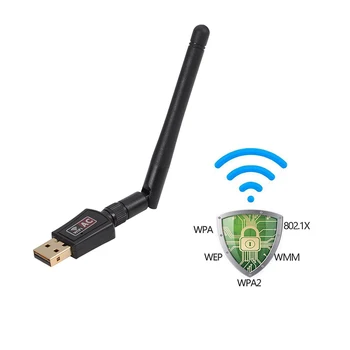600Mbps Belaidis USB Wi-Fi Adapteris 2.4 GHz/5.8 GHz WiFi, Dual Band Antenos prijungimo įtaisas PC Mini Kompiuteris 2dBi Tinklo plokštė Imtuvas 802.1