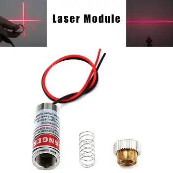 650nm 5mW/50nw raudonas taškas / linija / cross lazerio modulis galvos stiklinis lęšis gali sutelkti dėmesį reguliuojamas lazerio diodas galvos pramoninės klasės