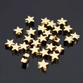 6mm Pentagram širdies kryžiaus Drugelio formos Karoliukai, Metalo Vario karoliukai Aukso Prarasti karoliukai Papuošalai Priėmimo 