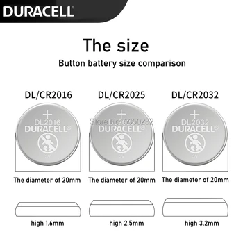 6PCS Originalą DURACELL CR2032 Mygtuką Cell Baterijos 3V Ličio Baterijas Žiūrėti Žaislai Kompiuterio Skaičiuoklė Valdymo DL/CR 2032