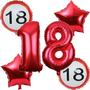 6pcs/set 32inch skaičius 18 30 40 50 60-ųjų metinių Dieną Balionas globos cumpleanos infantiles gimtadienio dekoro adul balionai