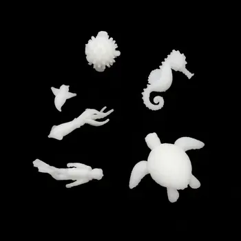 6Pcs Silikono Mini Jūrų Organizmo Modeliavimas Vėžlys Kalmarai Dervos Pelėsių Užpildų Beach Temą Papuošalai Įdarai Papuošalai Priėmimo