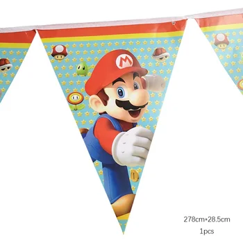 6pcs Super Mario Gimtadienio Vienkartiniai Šalies Stalo dėl Berniuko Gimtadienis Apdailos Grybų Dot Plokštės Kid ' s Baby Shower