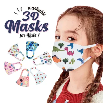 6Pcs Vaikai Vaikai Medvilnės Nagų Kaukes galima Skalbti Eusable Animacinių filmų Puikus Mondkapjes Dulkėms Kvėpuojantis Veido Kaukės Mascarillas Naujas