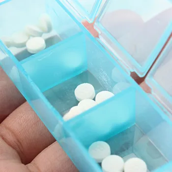 7 Dienų Tablečių Medicina Tablet Moteriška Skrybėlaitė Balionėlis Organizatorius Atveju Su 21 Kupė Tabletes, Dėžutę Spalvotų Konteinerių Vaistų