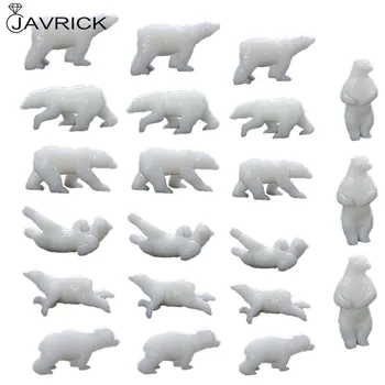7 Silikono Formų Mini Polar Bear Modeliavimo Dervos Pelėsių Landspace Įdarai Sakai Papuošalai Įdarai Dervos Lieti Dailė Ir Amatai