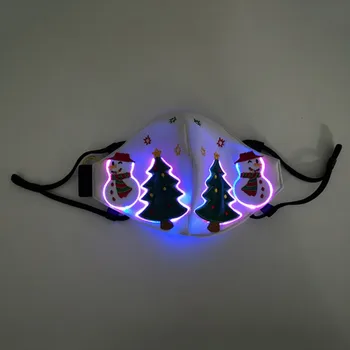 7 Spalvų Juosta, LED Šviesos Optinio Pluošto Audinio Cool Kaukė Asmenybės Mokamas Dulkėms Helovinas Švyti Šalies KTV Rekvizitai