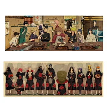 72.5x25cm Naruto Plakatas Namų Dekoro Sienų Lipdukai Derliaus Popieriaus Gabalas Norėjo, Plakatai Anime Plakatai