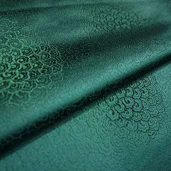 75x50cm tamsiai žali debesys stiliaus damask šilko satino brokatas žakardo audinio kostiumas apmušalų, baldų užuolaidų drabužių medžiagos