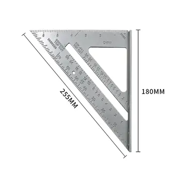 7inch Staliaus įrankiai Aliuminio Nustatyti Aikštėje Valdovas Trikampio Matavimo Liniuotė Medienos Matavimo Trikampio Kampas