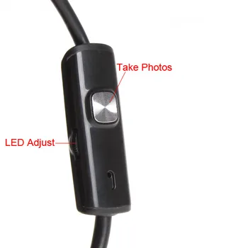 7mm Objektyvas 1M/1.5 M/2MCable Vandeniui Endoskopą Mini USB Tikrinimo Borescope Kamera, Skirta 