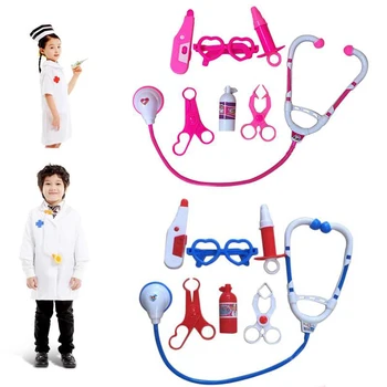 7pcs/set Vaikams Žaisti Gydytojas Žaidimas Žaislas Vaikams Modeliavimas Ligoninės Apsimesti, Gydytojai Rinkinys Vaiko Stetoskopas Cosplay Žaislai TY0328