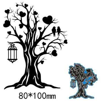 8*10cm širdies medžio naujos Metalo Pjovimo Miršta kortele 