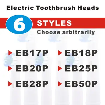 8/14pcs Pakeitimo Teptuku Vadovai EB17A Oral-B Elektrinių dantų šepetėlį iš Anksto Galia/Pro Sveikata/3D Excel/Vitality Precision Clean