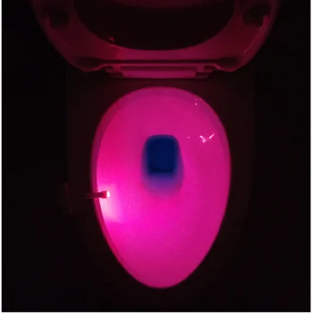 8 Spalvų Spindulių Indukcijos Šviesos Prausykla, Tualetas naktinė lempa LED Tualetas Smart PIR Judesio Jutiklis Vonios kambarys WC klozeto Šviesos