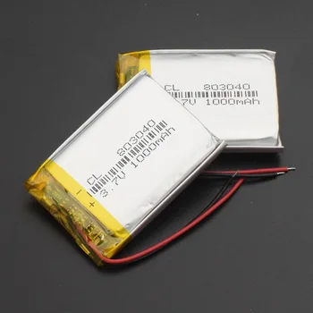 803040 3.7 V, 1000mAh Lipo Baterijos Pakeitimo Ličio Li-Po Polimerų Įkraunamą Bateriją 