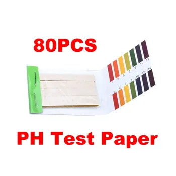 80pcs Juostelės PH Popieriaus Testas Metrų Rodiklis Popierius PH 1-14 Lakmuso Bandymų Popieriaus Rinkinys pH popieriaus testas
