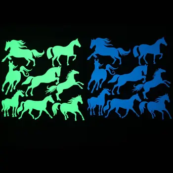 8pcs Arkliai Švyti Tamsoje Siena Lipdukas Animacinių filmų Gyvūnų Šviesos Lipdukas Vaikai Kambario Dekoro Lipdukai Namų Dekoro Lipdukai Telefono