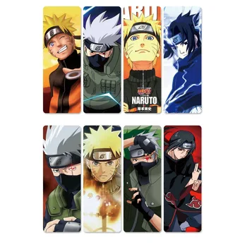 8pcs Naruto Anime Žymos Vandeniui Skaidrios PVC Plastiko Žymą Gražios Knygos Ženklai Dovana