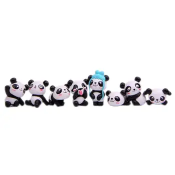 8Pcs/Set Mielas Daugiafunkcinis Praktinių Stilingas, Patrauklus Animacinių filmų Panda Žaislinės Figūrėlės Kraštovaizdžio Pasakų Sodą, Mini Dekoro