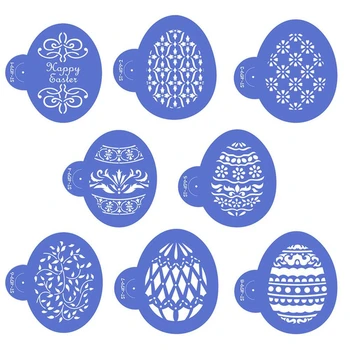 8Pcs/Set Velykų Kiaušinių Formos Slapukas Trafaretai Tortas Minkštas Keksiukų Dekoravimo Pelėsių Bakeware Įrankis