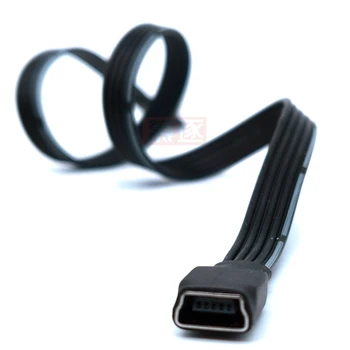 90 4 Laipsnio kampas mini USB Female į Mini B 5 Pin Male kabelio Adapteris 0,25 m