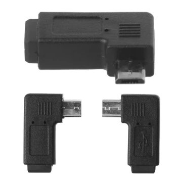 90 laipsnių Kairėje ir Dešinėje Kampu, Mini USB 5Pin moterį, Micro USB Male Duomenų Sinchronizavimo Adapteris
