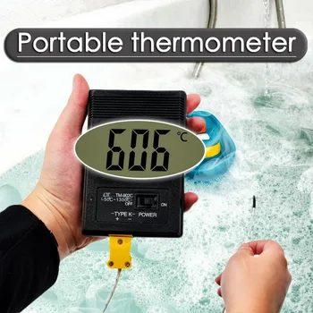 -902C Temperatūros Matuoklis Tm902c Skaitmeninis Termometras + Termopora Zondas + Termopora Adata Zondas 0-1300 Laipsnį Matuoklis