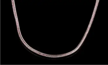 925 sterlingas sidabro mados 45cm rose gold gyvatė grandinės juvelyrikos ponios trumpi karoliai didmeninė lašas laivybos