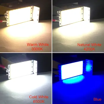 94x50mm Pritemdomi 12V COB LED Skydelio Lemputė 15W Šilta Šalta Balta Raudona Žalia Mėlyna LED Matrica su Dimeris 