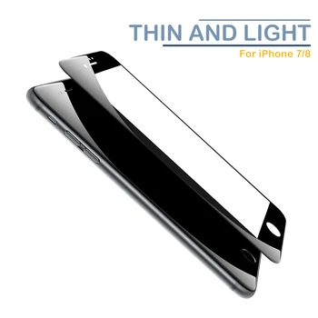 999D Lenktas Visiškai Padengti Grūdinto Stiklo iphone 7 8 Plus SE 2020 Stiklo Screen Protector, iPhone 7 8 6 6S Plius Glas Filmas Atveju