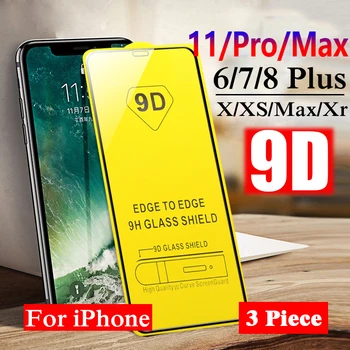 9D apsauginis stiklas iPhone 6 6S 7 8 plus X XS 11 12 pro MAX Pilnas draudimas Ekrano Apsauginis Stiklas iPhone 7 8 6 6S Plius Filmas