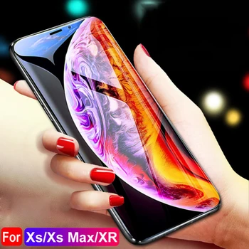 9D Lenktas Krašto Apsaugos Stiklo iPhone 7 8 6 6S Plus X XR XS Max Grūdintas Screen Protector, iPhone, 11 Pro Max Glas