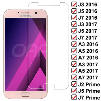 9H Anti-Sprogo Grūdintas Stiklas Samsung Galaxy j3 skyrius J5 J7 A3 A5 A7 2016 2017 J2 J4 J7 Core J5 Preme S7 Screen Protector Stiklo