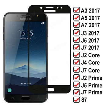 9H Anti-Sprogo Pritective Stiklo Samsung Galaxy J2 J4 Core J5 J7 Premjero Grūdintas Screen Protector, j3 skyrius A3 A5 A7 2017 Stiklo Plėvelės