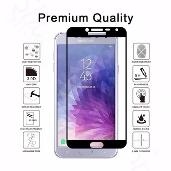 9H Grūdinto Stiklo Plėvelė Samsung Galaxy J4 2018 Visiškai Padengti Apsaugine Screen Protector For Samsung Galaxy J4 Stiklo SM-J400F
