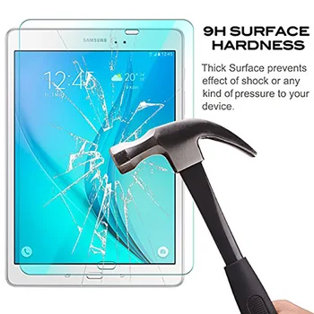 9H HD Grūdintas Stiklas Samsung Galaxy Tab 9.7 colių SM-T550 SM-T555 SM-T551 P550 P555 Tablet Screen Protector Apsauginė Plėvelė