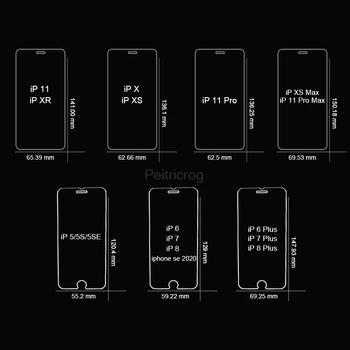 9H HD Screen Protector, Grūdintas Stiklas iPhone 12 Mini Pro 11 Max X XS Max XR 7 8 6 6S Plius 5S SE 2020 Apsaugos Glasss Dangtis